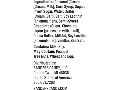 Sanders Small Batch Wonders Dark Chocolate Sea Salt Caramels, 18 Oz. (30987)