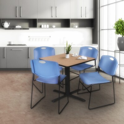 Regency Cain 42 Square X-Base Breakroom Table, Large, Noble Oak (TB4242NO)