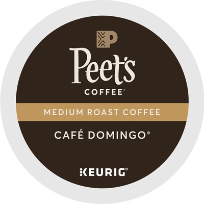 Peet's Coffee Café Domingo Coffee Keurig® K-Cup® Pods, Medium Roast, 22/Box (6543)