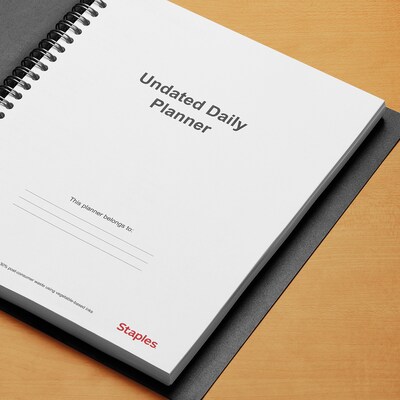 Staples 7" x 8.75" Daily Planner, Black (ST60461-24)