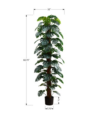 Monarch Specialties Inc. 83" Artificial Monstera Tree in Pot (I 9521)