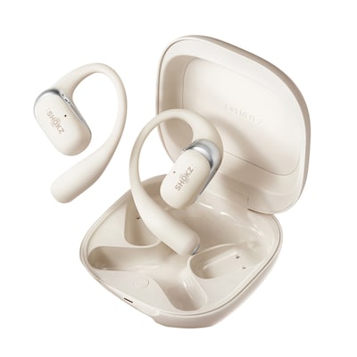 Shokz OpenFit™ 2 Wireless Active Noise Canceling Open-Ear Earbuds & Charging Case, Bluetooth, Beige (T920-ST-BG-US)