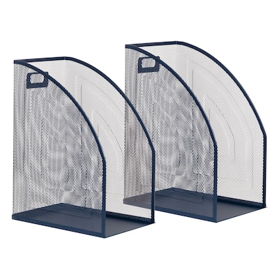 Staples Metal Mesh File Organizer, Navy Blue, 2/Pack (ST63837)