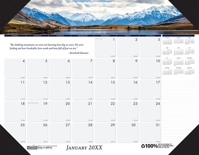 2026 House of Doolittle Earthscapes Mountains 22 x 17 Monthly Desk Pad Calendar (176-26)