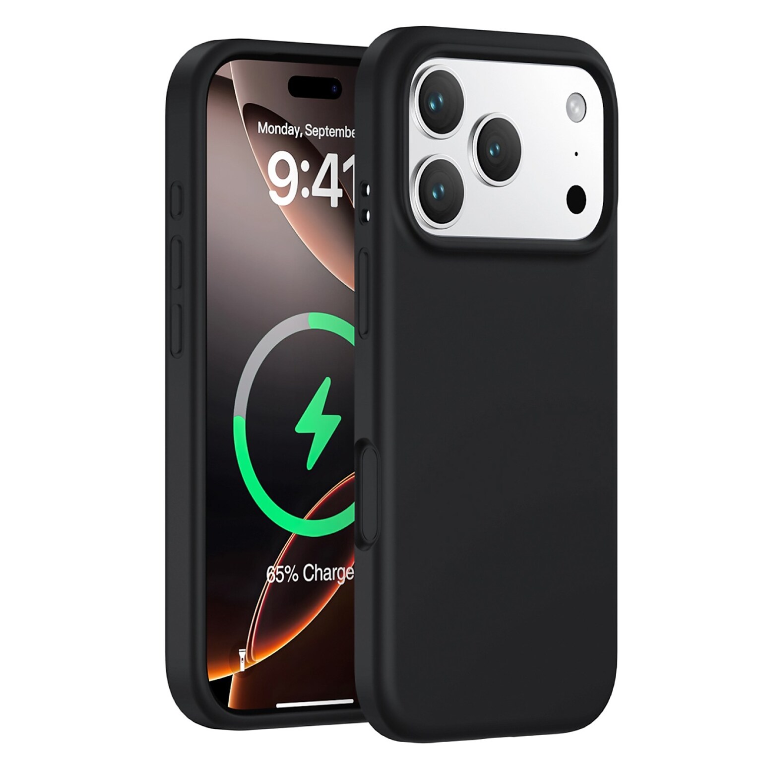 SaharaCase Venture Series MagSafe Compatible Phone Case for iPhone 17 Pro Max, Shock Absorbing, Scorpion Black (CP01001)