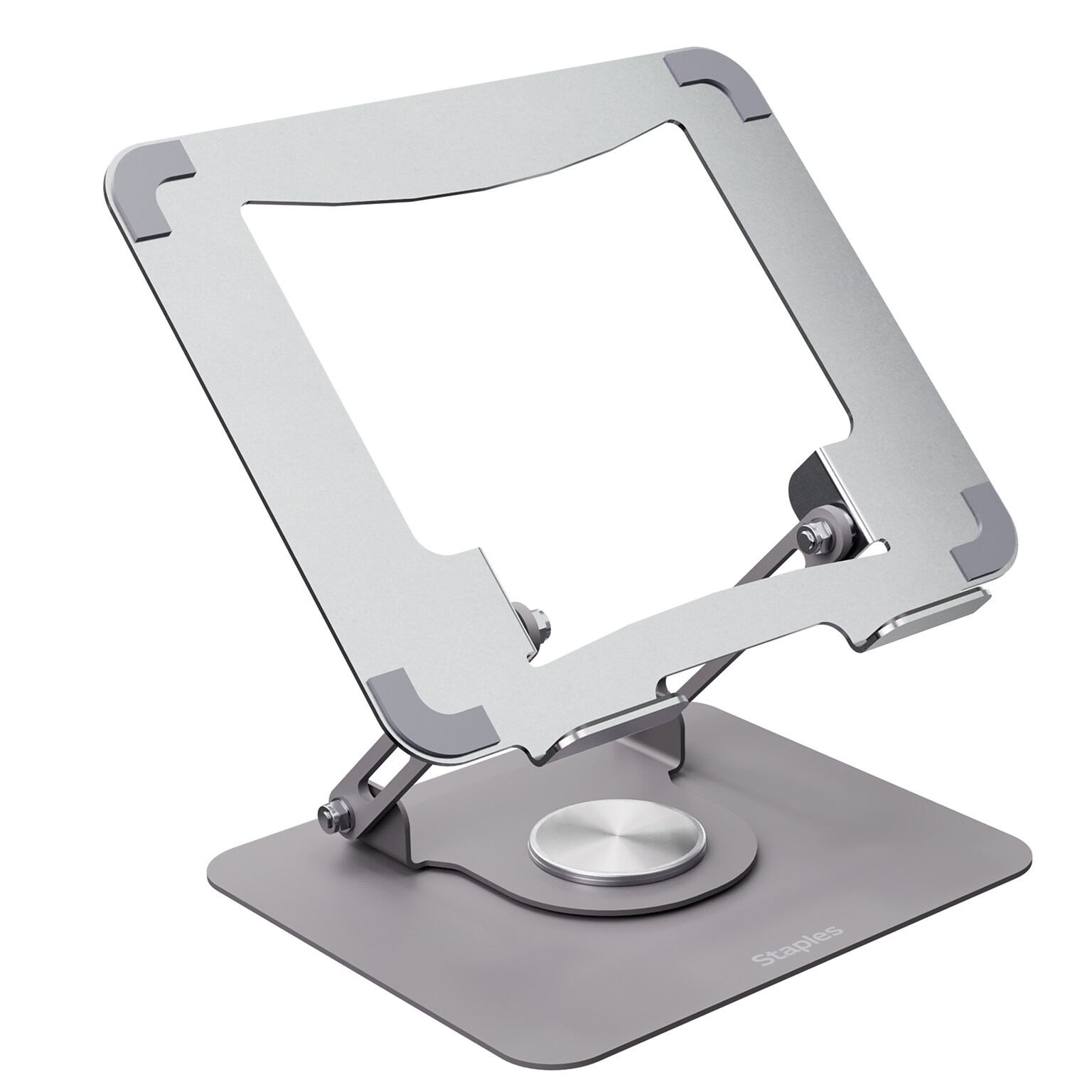 Staples TECH 10 x 8.7 Steel Adjustable Laptop Stand, Silver (ST62820-CC)