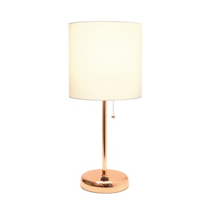 Creekwood Home Oslo 19.5 LED Table Lamp with USB Port, Brushed Steel/Teal Shade (CWT-2012-TL)