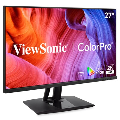ViewSonic ColorPro 27 QHD 120Hz LCD Monitor, Built-In Speaker, Adjustable, Universal Docking Statio