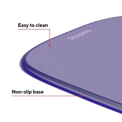 Staples TECH Gel Non-Skid Mouse Pad/Wrist Rest Combo, Purple (18265)