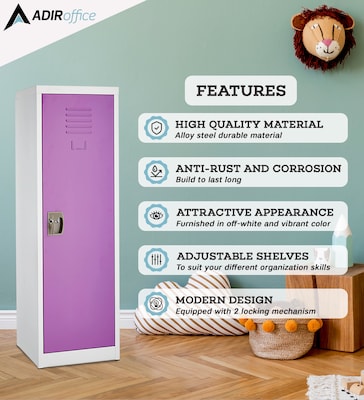 AdirOffice 48" Single Tier Purple Storage Locker (629-01-PUR)