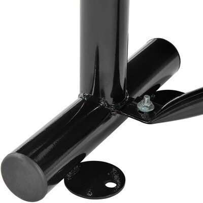 Global Industrial 8' Outdoor Steel Flat Bench, Expanded Metal, Blue (277157BL)