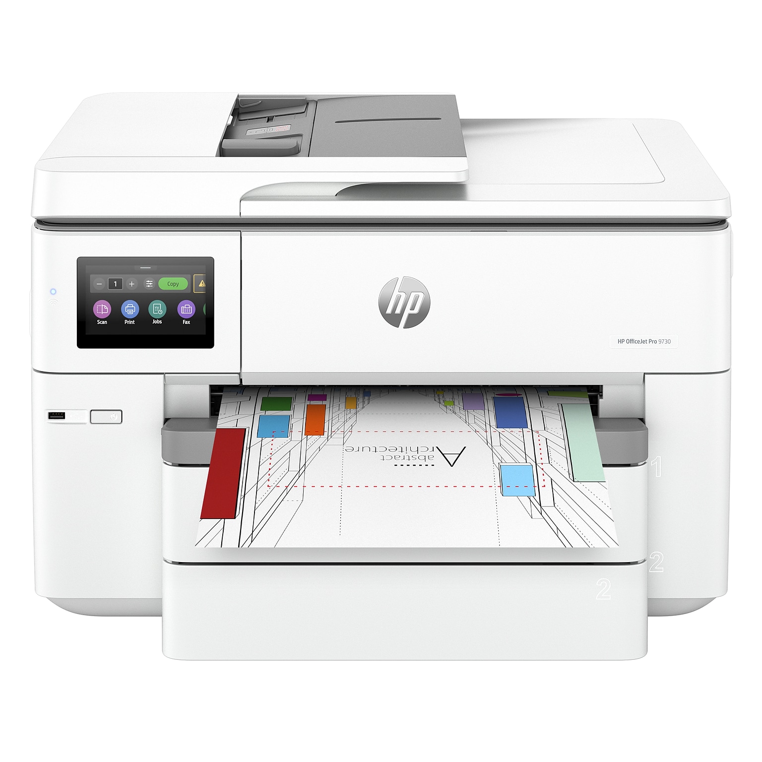 HP OfficeJet Pro 9730e Wide Format Wireless Color All-In-One Printer, 3 Months Free Ink, AI Enabled (537P6A)