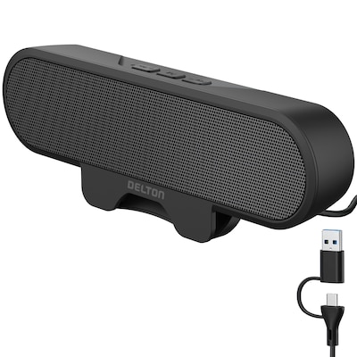 Delton P150 Clip-On 10-Watt Computer Speaker, Black (DSP150C-U)