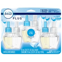 Febreze Fade Defy PLUG Air Freshener Refill, Linen & Sky Scent, 0.87 Fl. Oz. 3/Pack (54344)