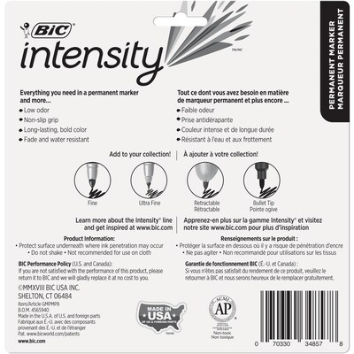 BIC Intensity Permanent Metallic Marker - Silver Fine-point