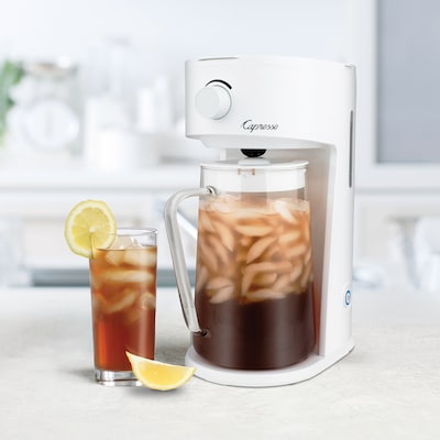Capresso Ice Tea Select 10-Cup Glass Pitcher, White (623.02)