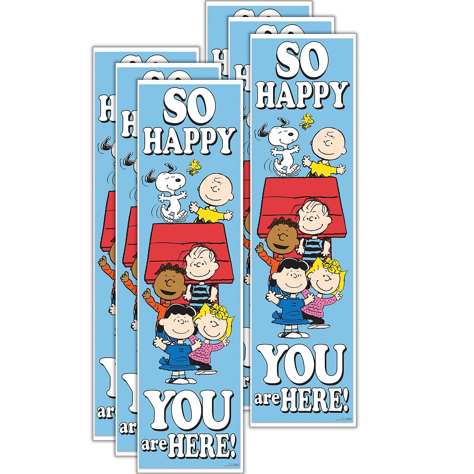 Eureka Peanuts So Glad You Are Here! Banner - Vertical, 6/Pack (EU-849348-6)