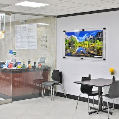 Azar Poster Holder, 28" x 40", Wall Mounted, Black, Acrylic (105536-BLK)