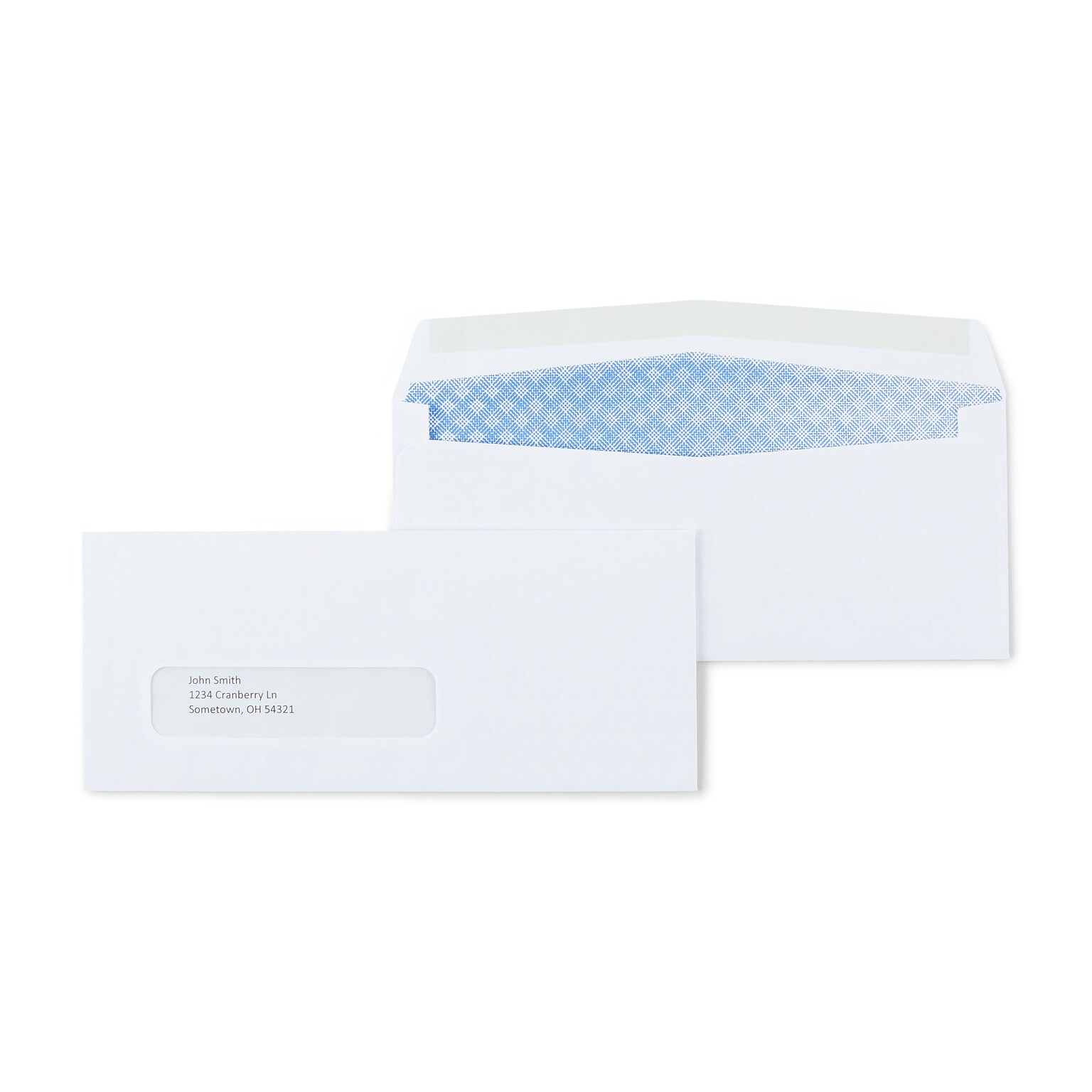 Staples Security Tinted #8 5/8 Business Envelopes, 3 5/8 x 8 5/8, White, 500/Box (918179/19410)