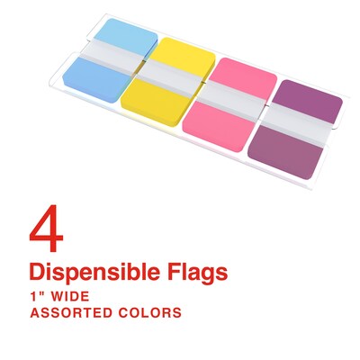 Staples Tabs, 1 Wide, Assorted Colors, 88 Tabs/Pack (ST62897)