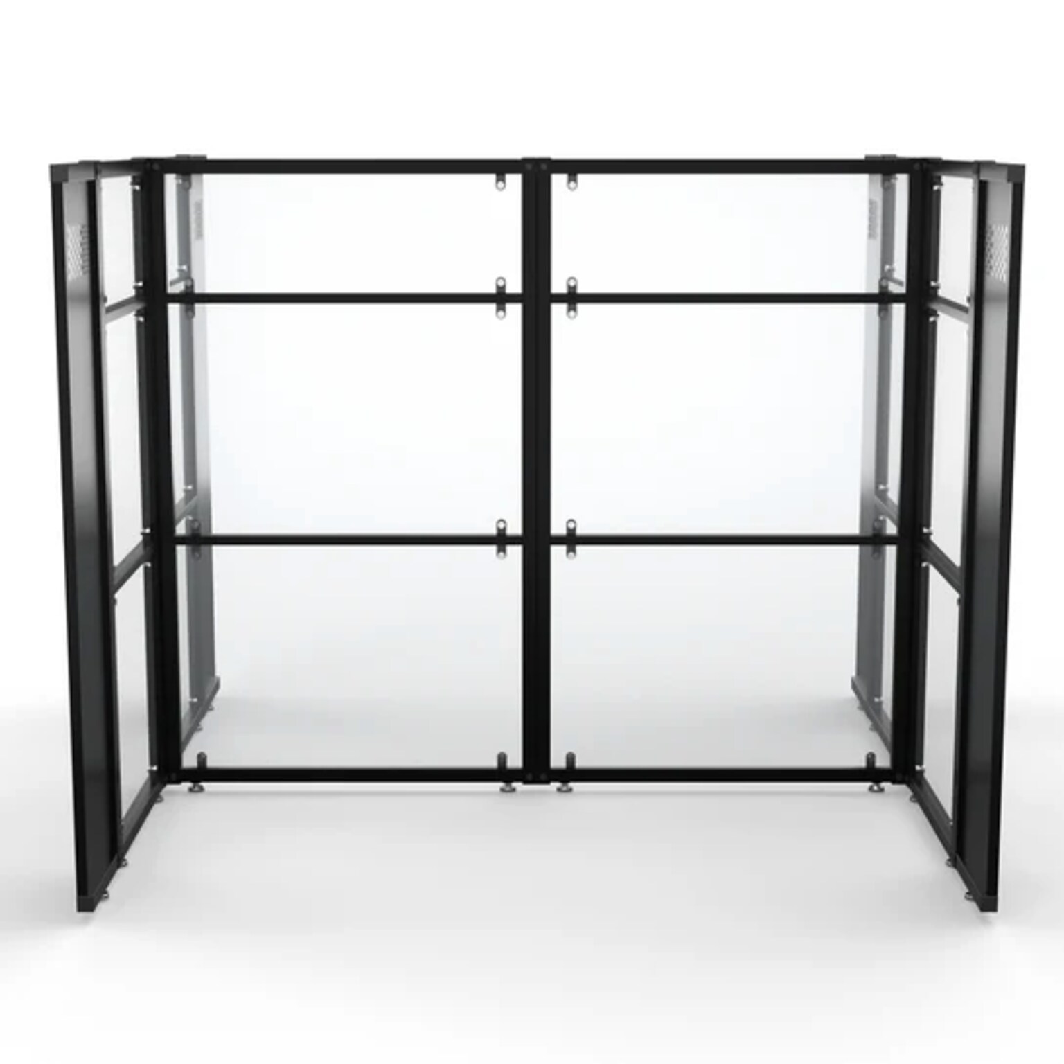 VersaDesk WorkNest 66H x 81W 2 Person H-Shaped Cubicle Panel Workstation, Black (WNCH-7296-B)