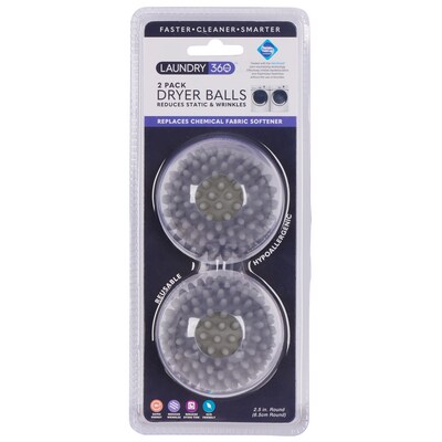 Woolite Dryer Balls, Assorted Colors, 2 Balls/Pack (W-82425)