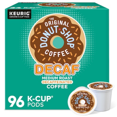 The Original Donut Shop Decaf Coffee, Keurig K-Cup Pod, Medium Roast, 96/Carton (60224-01CT)