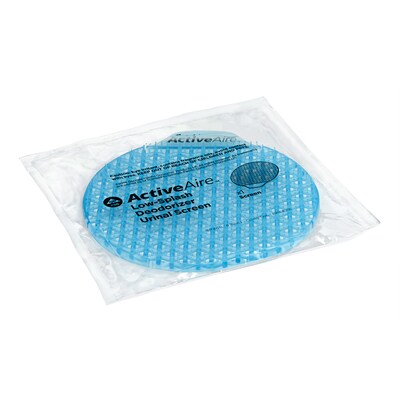 ActiveAire Low Splash Anti-Splash Urinal Screen, Coastal Breeze Scent, Blue, 12/Pack (48260)