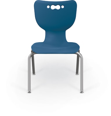MooreCo 14" Hierarchy Student Chair with 4 Legs, Endless Sea/Chrome Base (703673561457)
