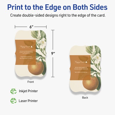 Avery Matte General Use Blank Cards, Ivory, 10/Pack (95354)