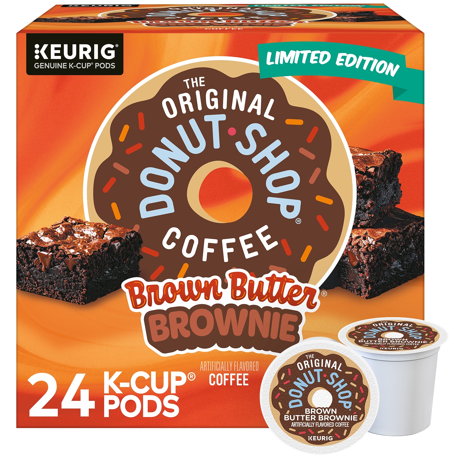 The Original Donut Shop Brown Butter Brownie Coffee Keurig® K-Cup® Pod, 24/Box (5000388890)
