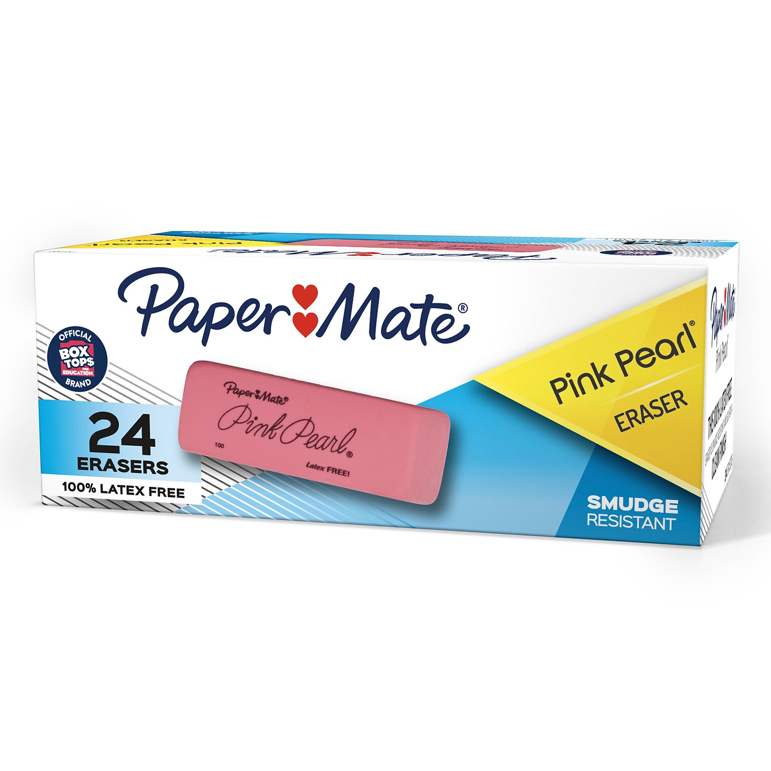 Paper Mate Pink Pearl Erasers, Pink, 24/Box (70520)