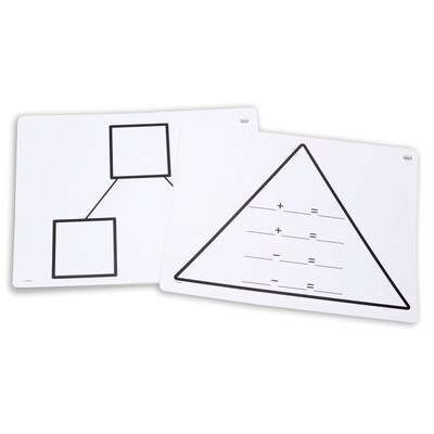 Didax Write-On/Wipe-Off Fact Family Triangle Mat, Addition, Pack of 10 (DD-211763)