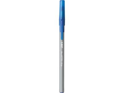 BIC Round Stic Grip Xtra Comfort Ballpoint Pen, Medium Point, Blue Ink, 24/Box, 6 Boxes/Pack (GSMG14