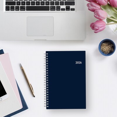 2026 Blue Sky Passages/Solid Navy 5" x 8" Weekly & Monthly Personal Planner (148657-26)