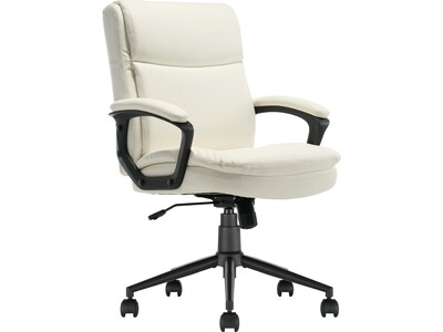Click365 Transform 2.0 Ergonomic Bonded Leather Swivel Desk Chair, White (CCHR10007C)