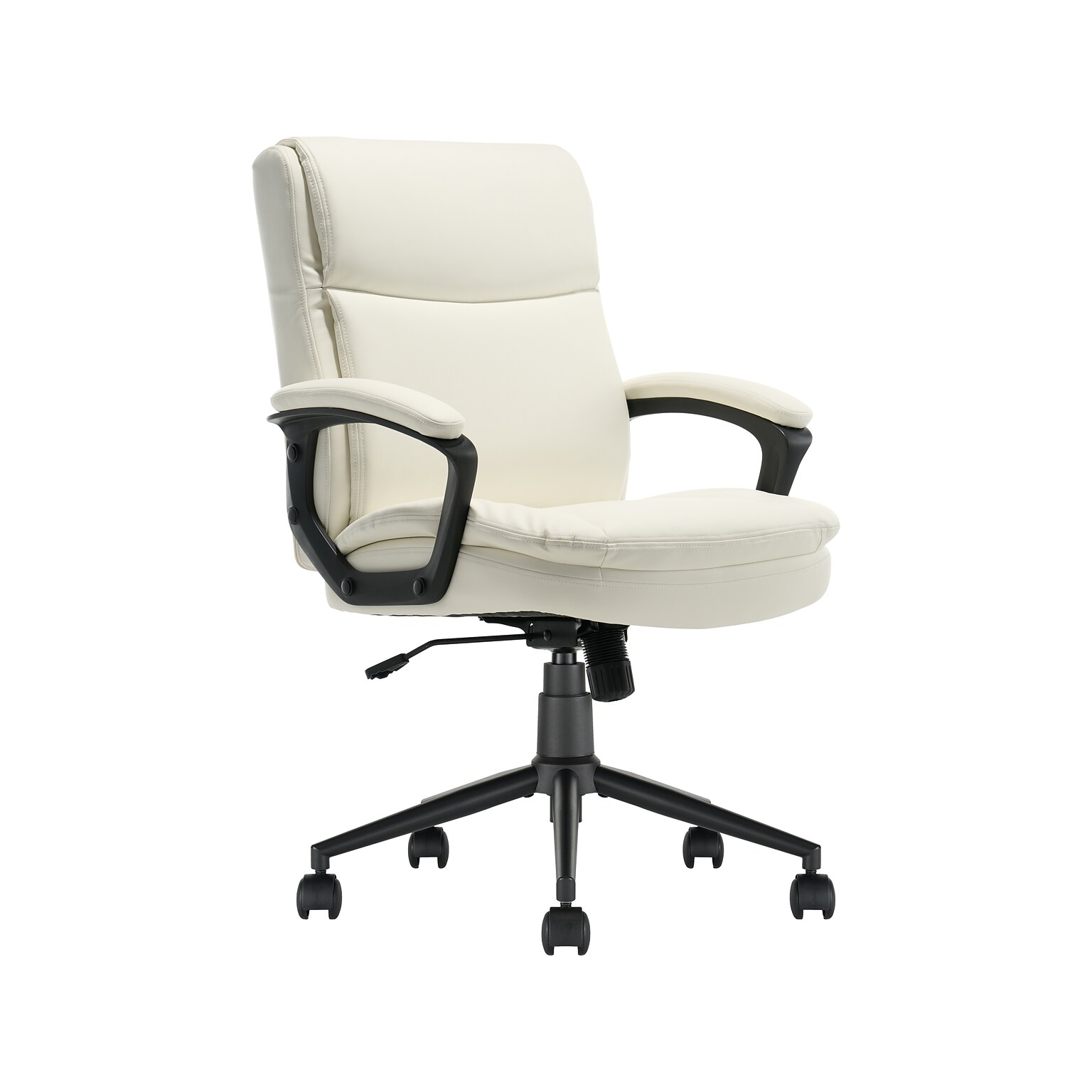Click365 Transform 2.0 Ergonomic Bonded Leather Swivel Desk Chair, White (CCHR10007C)
