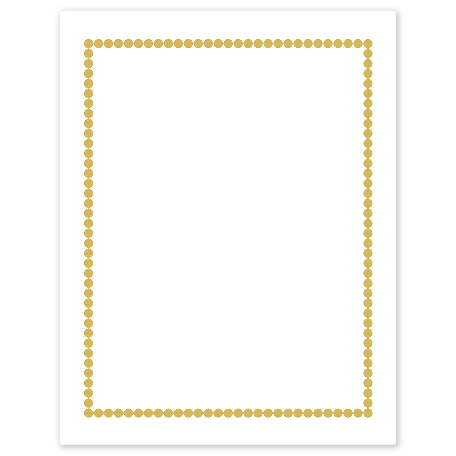 Avery Pre-Printed Gold Beads Design Matte Blank Card, White, 10/Pack (S00-DPF)