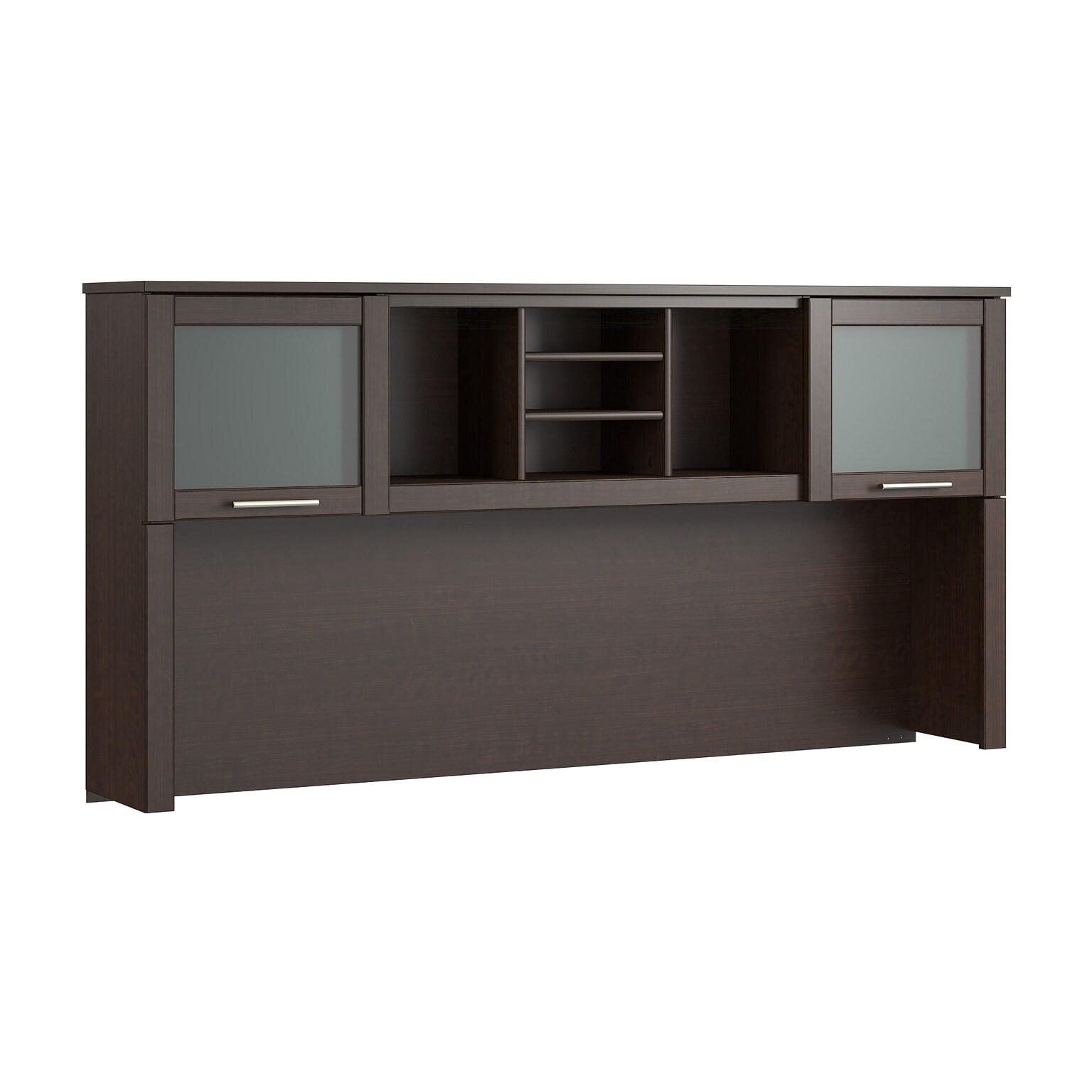 Bush Home Somerset 72 W Desk Hutch, Storage Shelves for Office Desk, Mocha Cherry (WC81811)