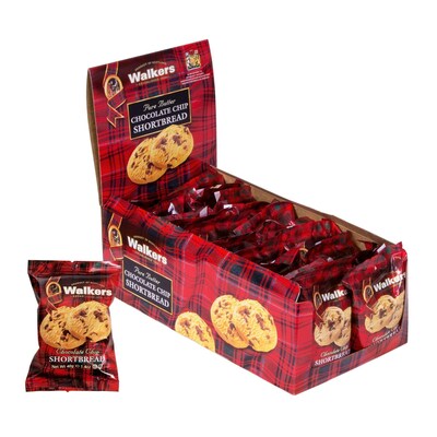 Walkers Shortbread Cookies Chocolate Chip 1.4 oz, 20/Box (WKR06536)