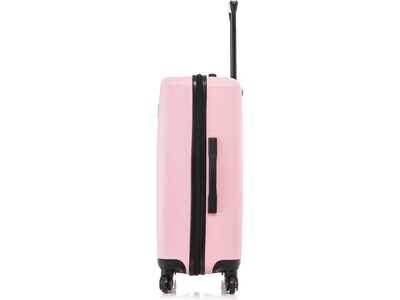 DUKAP Discovery 24" Hardside Suitcase, 4-Wheeled Spinner, TSA Checkpoint Friendly, Pink (DKDIS00M-PNK)