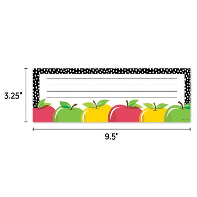 Creative Teaching Press Apple Time School Name Plates, 9.5" x 3.25", 36/Pack, 3 Packs/Bundle (CTP11029-3)