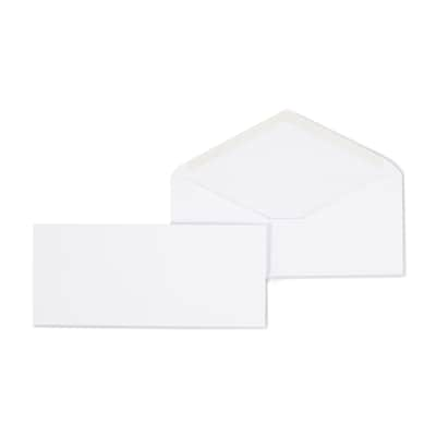 Staples Gummed #10 Envelope, 4-1/8 x 9-1/2, White, 2500/CT (187013NB)