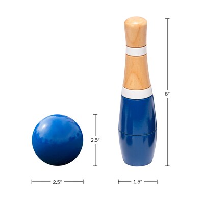 Hey! Play! 8 Inch Wooden Lawn Bowling Set (886511832381)