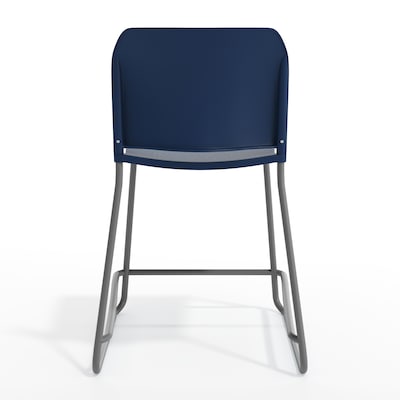 Flash Furniture Hercules Kenai Classic Plastic Stacking Full Back Counter Stool, Navy (RUT239AHCSNV)