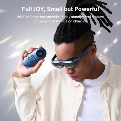 Rokid B0CHFJ3D6M AR Joy Pack with Rokid Max AR Glasses & Rokid Station Streaming Device, Blue