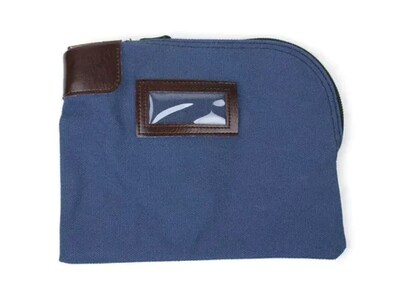 CONTROLTEK Canvas Bank Deposit Bag, 1 Compartment, Blue (530312)