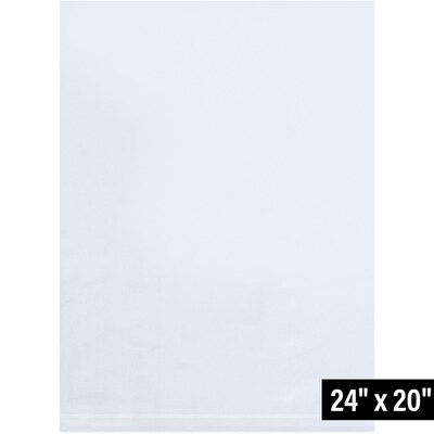 20" x 24" Layflat Poly Bag, 2 Mil, Clear, 500/Carton (PB605)