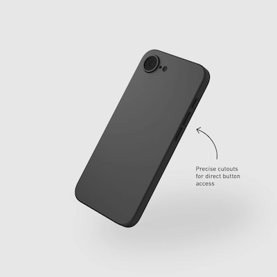 PEEL Original Super Thin Phone Case for iPhone 16e, Black (I16_E_THN_BLKOUT)