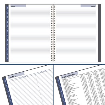 2026 AT-A-GLANCE DayMinder 8.5" x 11" Weekly & Monthly Appointment Book, Plastic Cover, Gray (GC520-07-26)